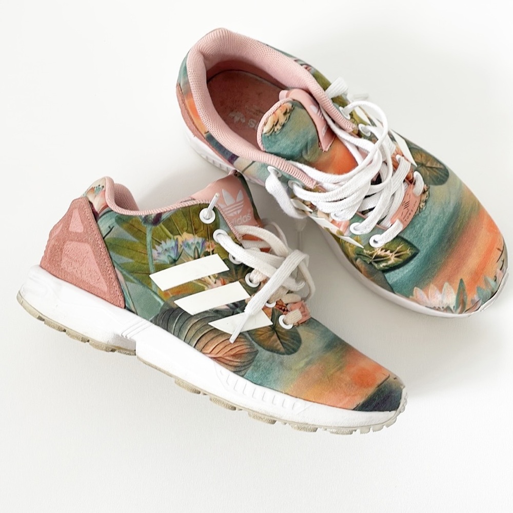 adidas ZX Flux Farm Curso d’Agua  Tropical Print Sneakers - Picture 5 of 14